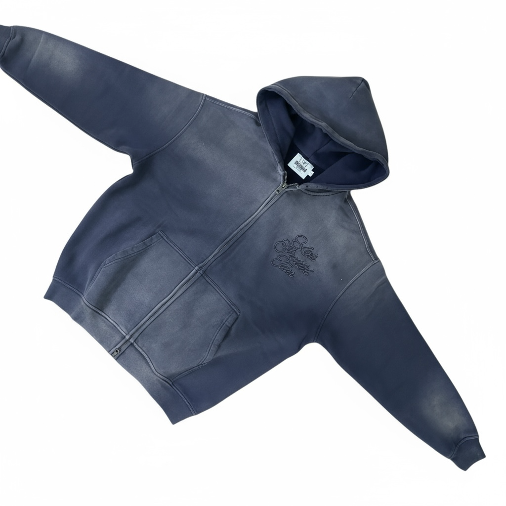 HOODIE UST INDIGO WASH